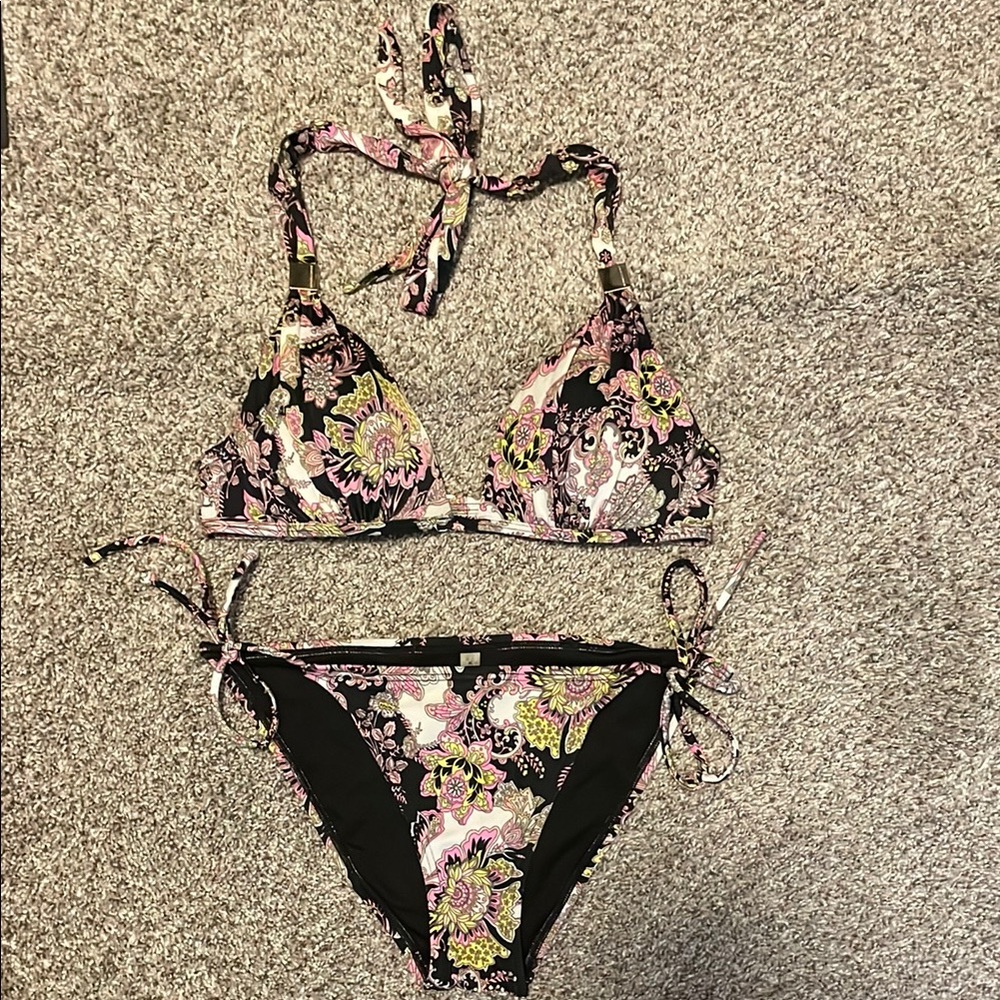 Floral Halter Bikini Set